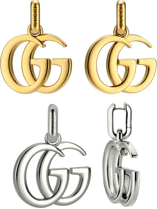 楽天市場】GUCCI グッチ レディース ピアスダブルGロゴ ゴールド 