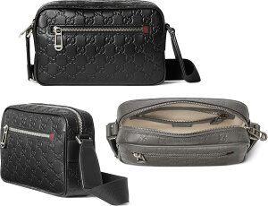 GUCCI �O�b�` �����Y ���f�B�[�X�N���X�{�f�B�o�b�O �΂ߊ|���V�����_�[�o�b�OGG�G���u���� �w�ʃt�@�X�i�[�|�P�b�g�O���[ �u���b�N GG�G���{�X �X���[�X���U���S����X���C�_�[�v�� �� �J�o