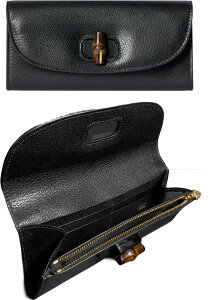 GUCCI �O�b�` ���f�B�[�X���K����t����ܒ����z�N���b�`�E�H���b�g �u���b�N�\�t�g�O���C�j�[���U�[�^�[�����b�N�o���u�[1947 �����O�E�H���b�g BAMBOO1159BK