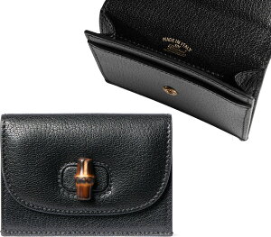 GUCCI �O�b�` ���f�B�[�X �����Y��܂薼�h���� �^�[�����b�N�o���u�[�t���b�v�t���J�[�h�P�[�X�u���b�N�\�t�g�O���C�j�[���U�[ �^�t�^���C�j���OMADE IN ITALY���S BAMBOO1096BK1947