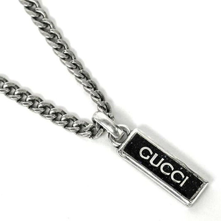 楽天市場】GUCCI グッチ ペンダントネックレスエナメルターコイズブ 