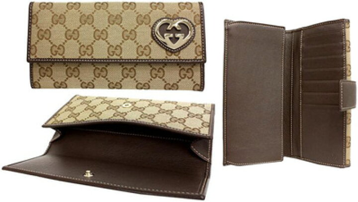 楽天市場】GUCCI グッチLOVELY(ラブリー) Wホック長財布GG柄 ハート 