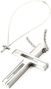 GUCCI Ob`NXy_glbNXS \˃JbgAEgNXGy_g8400 8106Y fB[X jpX^[OVo[925CROSS PENDANT NECKLACE