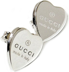 GUCCI Ob` fB[XsAXg[h}[NS~jn[gv[gfB[X ANZT[X^[OVo[PIERCE Stud earrings with Gucci Trademark engraved heart in sterling silver