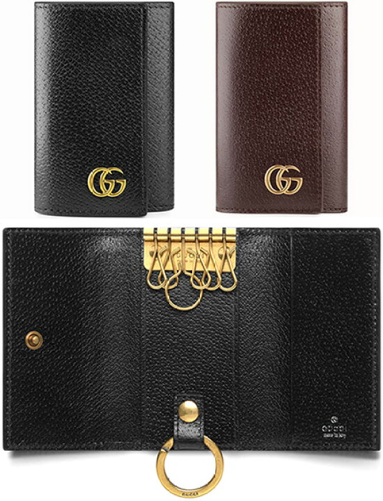 楽天市場】GUCCI グッチ6連キーケースGGロゴ 刻印ロゴキーリングGG  