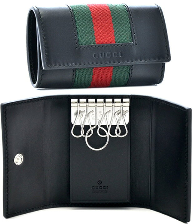 楽天市場】GUCCI グッチ6連キーケース ワイドウェブラインエンボスロゴ 