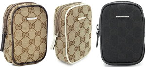 GUCCI グッチ シガレットケースロゴ刻印バープレート小物入れ 煙草ケース GGキャンバスファスナーポーチ タバコ入れブラック ベージュ×ダークブラウン ベージュ×オフホワイト 1000 9643 9761た