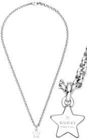 GUCCI グッチ ペンダントネックレススタープレートトップスターリングシルバー 0702SL 星型ユニセックス メンズ レディース 男女兼用トレードマーク スターペンダントPENDANT Trademark necklace
