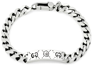 GUCCI �O�b�` �u���X���b�gGG���S���X�g���[�g�A�[�g�G���O���[�r���O�o�[�X�^�[�����O�V���o�[ �약�`�F�[��BRACELET �A���b�T���h���~�P�[���R���{���[�V���� �g���u���A���h�����[�ߋ���