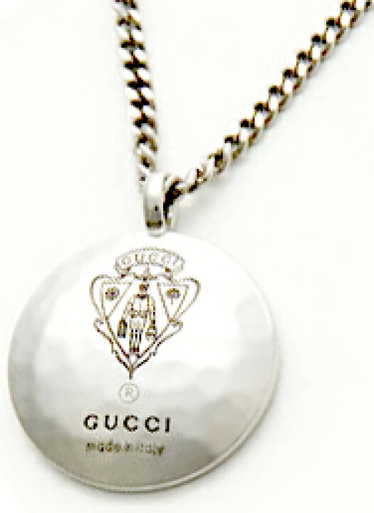 楽天市場】GUCCI グッチ ネックレススターリングシルバークレスト刻印 