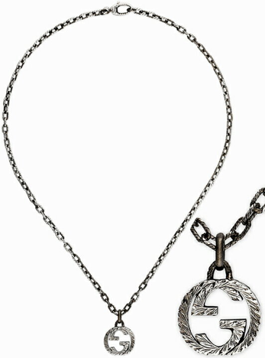 楽天市場】GUCCI グッチ ペンダントネックレスダブルGロゴチャーム #L 