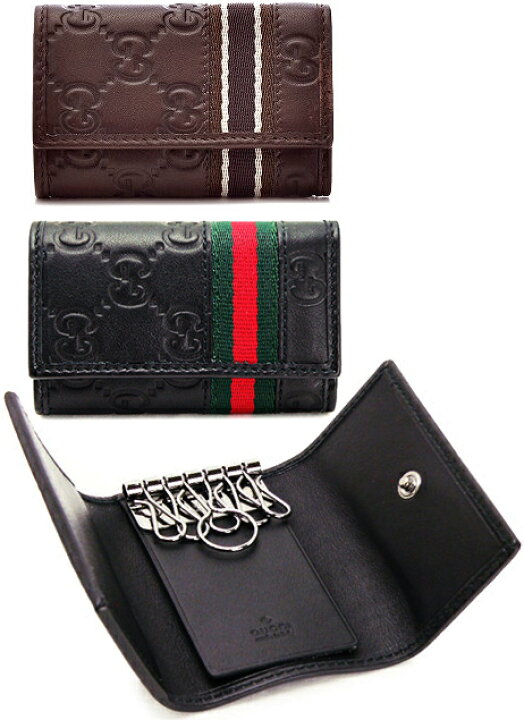 楽天市場】GUCCI グッチ6連キーケースグッチシマ GG柄 ウェビング 