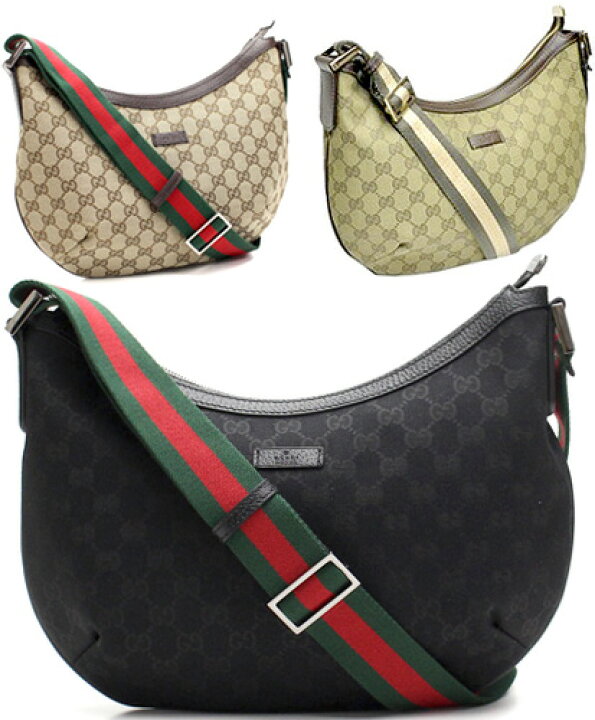 楽天市場】GUCCI グッチ 斜めがけショルダーバックGGキャンバス 三日月 