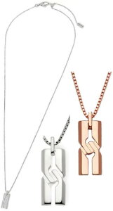 GUCCI グッチ ペンダントネックレス18Kホワイトゴールドネックレス 18Kピンクゴールドノットバートッププレート結び目スクエアプレートトインフィニティバー ロブスタークラスプINFINITYJ8502900