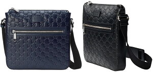 GUCCI �O�b�` �|�V�F�b�g���b�Z���W���[�o�b�O�t�����g�t�@�X�i�[�|�P�b�g�΂ߊ|���V�����_�[�o�b�N�G���{�X���S���U�[�^�O�O�b�`�V�}���U�[�_�[�N�l�C�r�[ �u���b�N�� �J�o�� BAG 8490NV1000