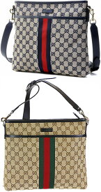 GUCCI グッチ 斜め掛けショルダーバッグベージュ×ダークブラウン ×ネイビーセンタウェビングラインメッセンジャーバッグGGキャンバス オープンポケット鞄 カバン BAG バック9678DBR4080NV ORI.GG WEB