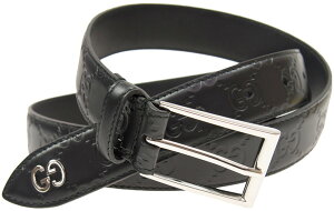 GUCCI �O�b�` �_�u��G �����Y�O�b�`�V�}���U�[�x���g�X�N�G�A�o�b�N�� �u���b�N �V�O�l�`���[���N�^���O�����[���[�o�b�N���s���p���`���O GG�p�^�[�� GG�A�C�R��SIGNATURE BELT WITH GG DETAIL WG1000BK