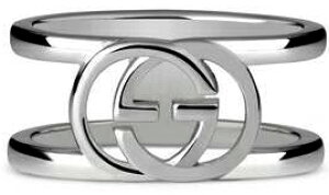 GUCCI w Ob` Vo[OłC^[bLOSc[`[uOSILBVER RING_uG EhSY fB[X jpyAOƂĂOKINTERLOCKING G 8106SL #062