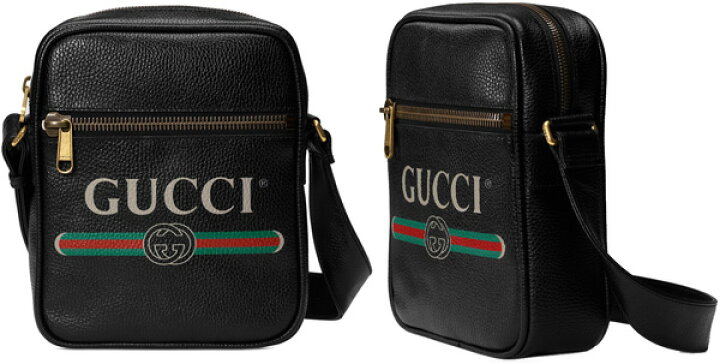 楽天市場】GUCCI グッチ斜めがけショルダーバッグ型押しブラックレザー 