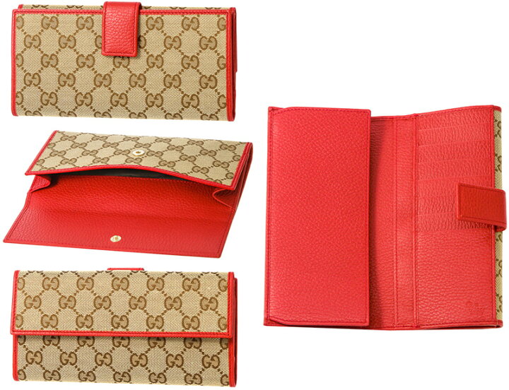 楽天市場】GUCCI グッチ 小銭入れ付きダブルホック2つ折り長財布  