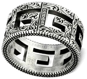 GUCCI �O�b�` �����O�A���x�X�N�p�^�[���X�N�G�AG�G�C�W���O�t�B�j�b�V���X�^�[�����O�V���o�[ ���C�h�w�� ���� G�J�b�g�A�E�g���`�[�t�w��̃I�V������ �G�b�W�g�����f�N�X�`���[�h�t�B�j