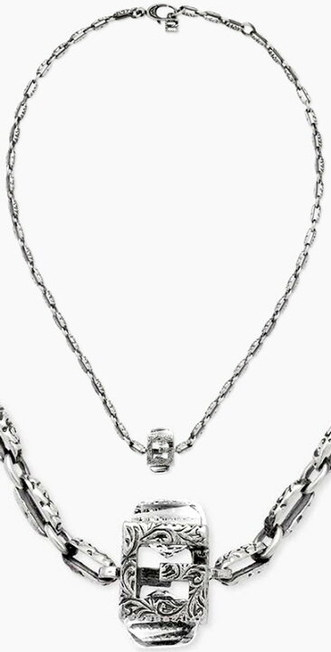 楽天市場】GUCCI グッチスクエアGキューブペンダントネックレス  