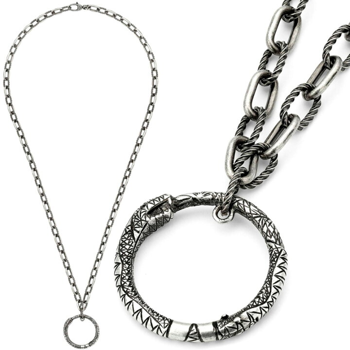 楽天市場】GUCCI グッチ ペンダントネックレススネイクリングトップ  