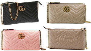 GUCCI �O�b�` ���f�B�[�XGG�}�[�����g���S�v���[�g�V�����_�[�o�b�O �u���b�N �s���N�x�[�W���L���e�B���O���U�[ �΂ߊ|���|�V�F�b�g�V�����_�[�X�g���b�v ��GG Marmont mini chain bag GGMARMONT2.0 POR