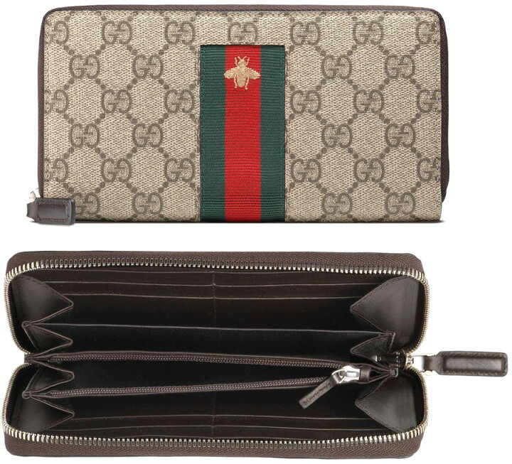 楽天市場】GUCCI グッチ 蜂ロゴ小銭入れ付きラウンドファスナー長財布 