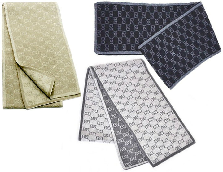 楽天市場】GUCCI グッチ GG柄マフラーベージュ系×ライトベージュ  