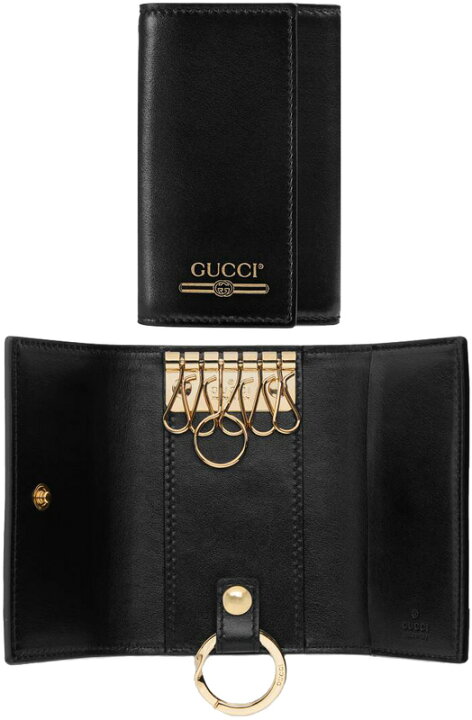 楽天市場】GUCCI グッチロゴ刻印キーリング付き6連キーケース 