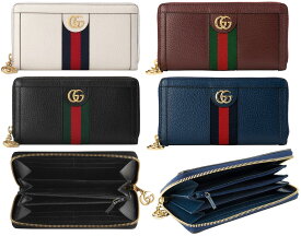 GUCCI グッチ小銭入れ付きラウンドファスナー長財布ダブルGロゴ ウェブラインブラック ホワイト テクスチャードレザーオフィディア ロングジップウォレットグリーン×レッドウェブモアレライニング 10608454WH66734178