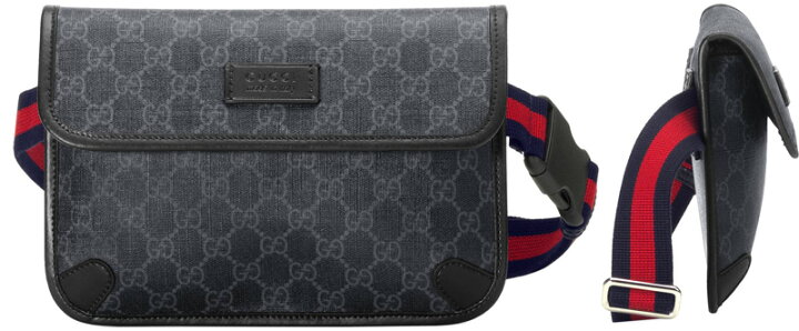 楽天市場】GUCCI グッチ ウエストバッグ ウエストポーチダークグレー 