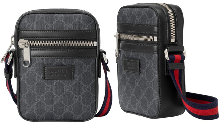楽天市場】GUCCI グッチ ショルダーポーチダークグレー GGスプリーム 