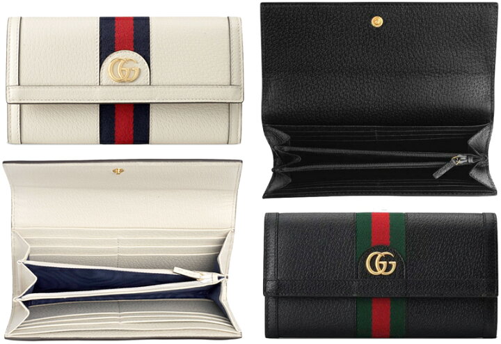 楽天市場】GUCCI グッチ小銭入れ付き二つ折り長財布ダブルGロゴ ウェブ  