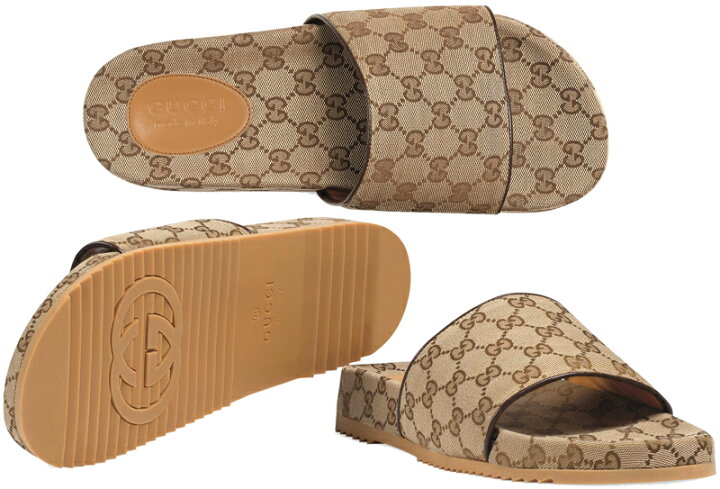 楽天市場】GUCCI グッチメンズ レディース GGキャンバスサンダル 