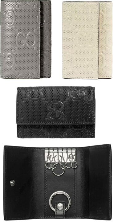 楽天市場】GUCCI グッチロゴ刻印キーリング付き6連キーケースエンボス  