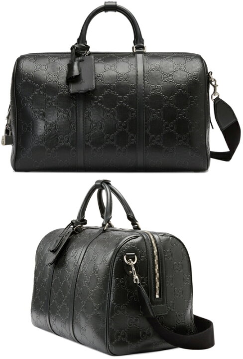 楽天市場】GUCCI グッチ 2WAYダッフルバッグブラックブローグGG  