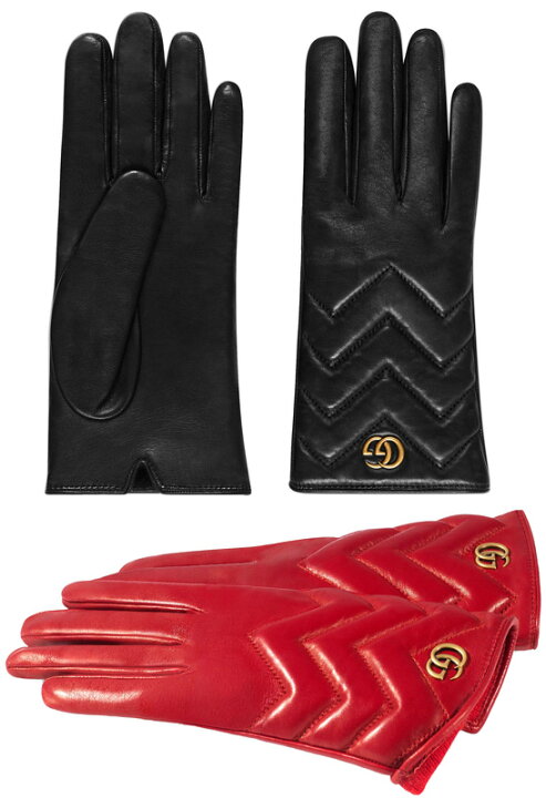 楽天市場】GUCCI グッチ 革手袋シェブロンキルティングレザーグローブ 