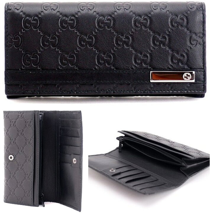 楽天市場】GUCCI グッチ 二つ折り長財布LONG WALLET MEN BARインター 
