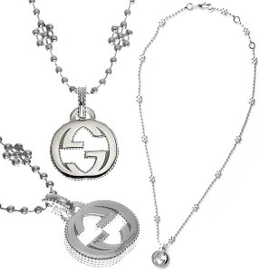 GUCCI Ob`C^[bLOGSv[gfB[Xy_glbNXX^[OVo[Ԃт烂`[t`[`F[lbNX8106SL PENDANT NECKLACEFLOWERCHARM Interlocking G