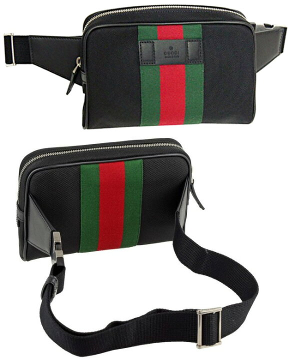 楽天市場】GUCCI グッチ ボディーバッグ テカニカルブラックキャンバス 