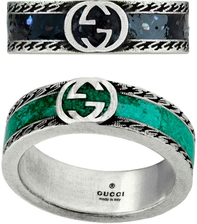 楽天市場】GUCCI グッチ リングダブルG インターロッキングGブラック  