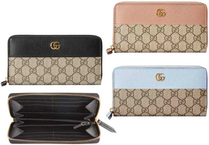 楽天市場】GUCCI グッチ 小銭入れ付きラウンドファスナー長財布ダブルG 