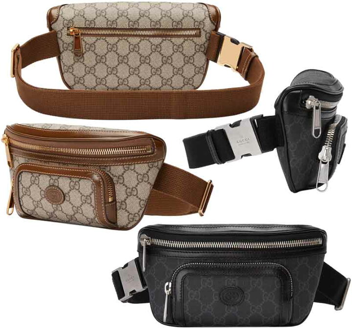 楽天市場】GUCCI グッチフロントラウンドファスナーポケットレザー  