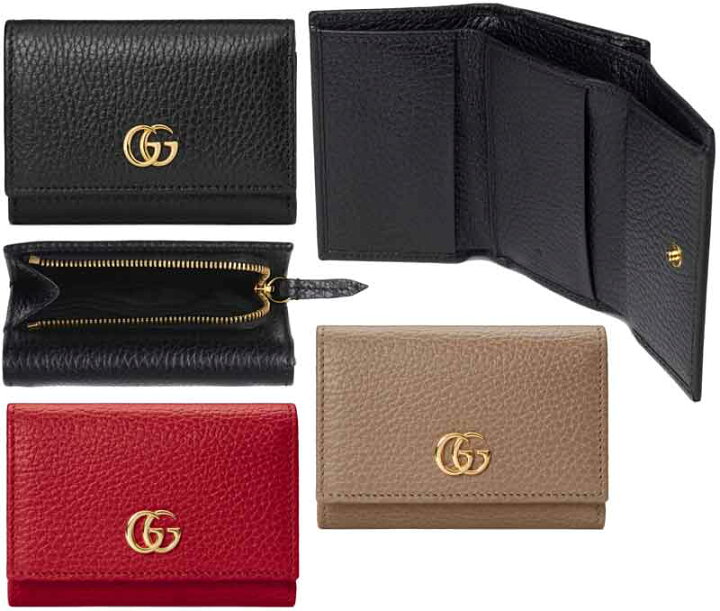 楽天市場】GUCCI グッチファスナー小銭入れ付き3つ折り財布GGロゴマー 