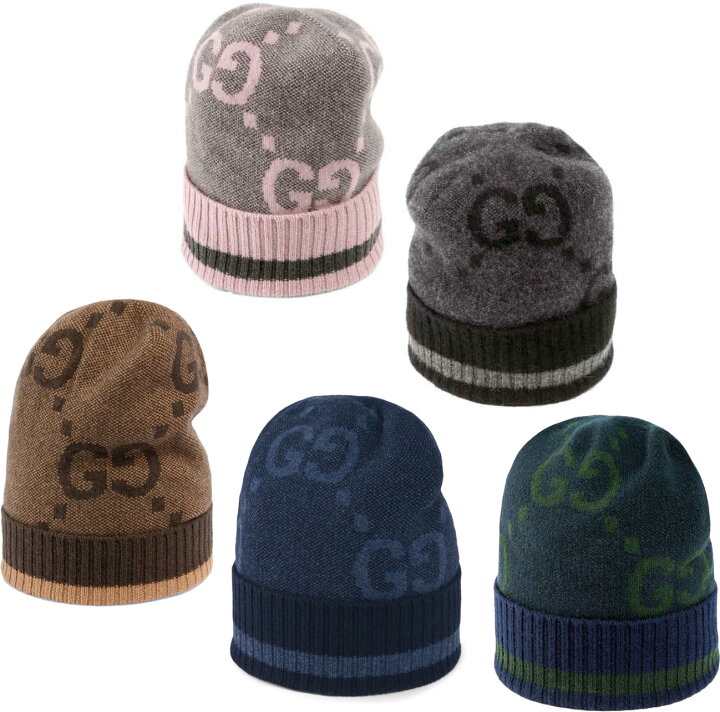楽天市場】GUCCI グッチ GGパターンカシミア100% ニットキャップ 