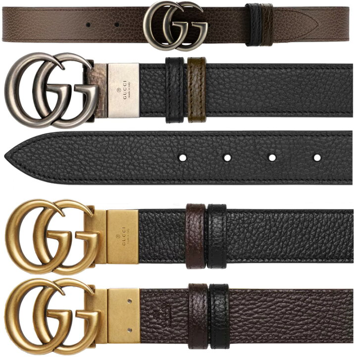 楽天市場】GUCCI グッチGGロゴ リバーシブルレザーベルト 