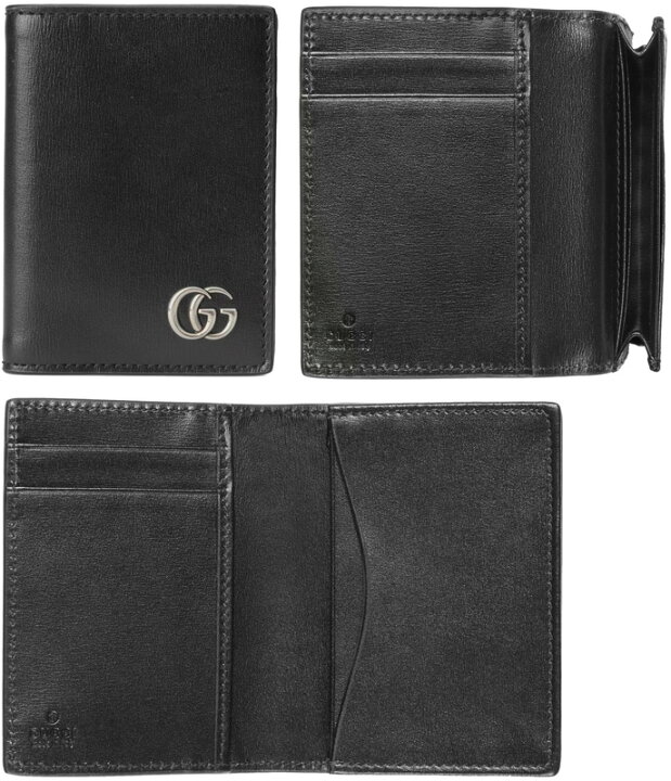 楽天市場】GUCCI グッチ ダブルGロゴ2つ折りカードケースフラップ付き 