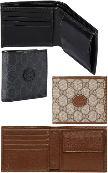楽天市場】GUCCI グッチ小銭入れ付き2つ折り財布インターロッキングG 